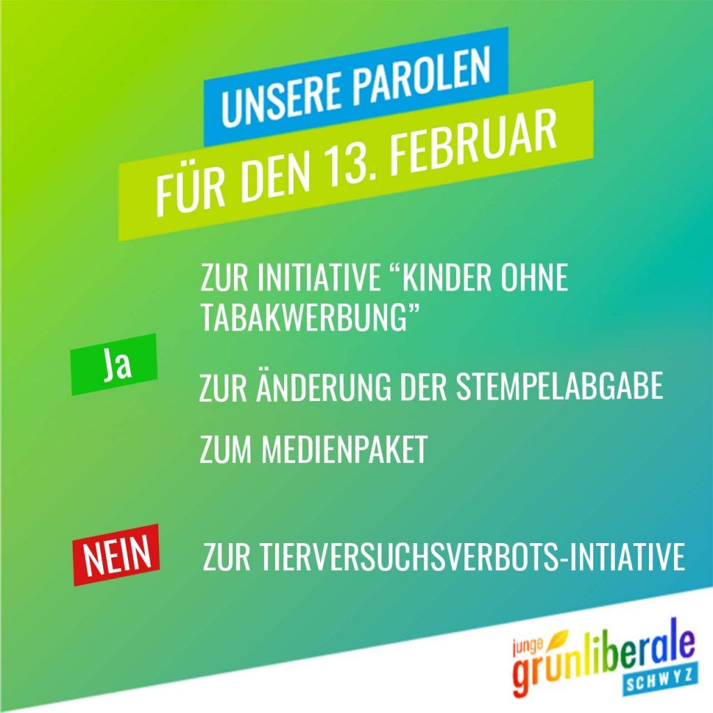 Abstimmungsparolen für den 13. Februar 2022